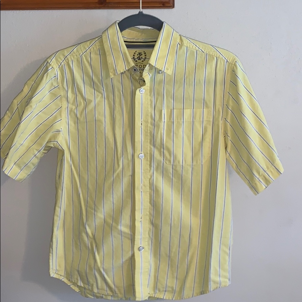 Yellow stripes button up